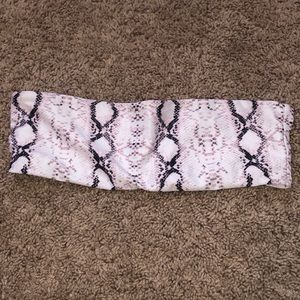 strapless snake skin bikini top from shein